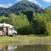 Our free campground on the river Rio Petrohue